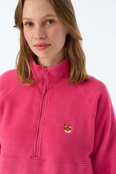 WWF Market Red Fox Half-Zip Fleece - Φούξια