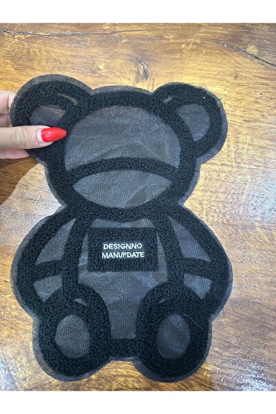 Gönülden Tasarım BLACK PUNCH D Tkano BEAR NARMA APLIKACIJA ZA ŠIVANJE 24X17 CM