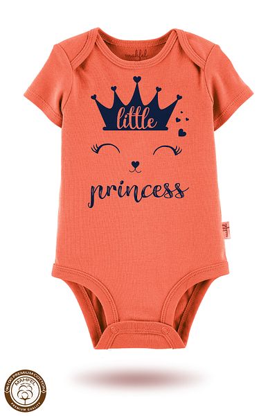 MAHFEL 2-Piece 100% Cotton Organic Printed Snap Fastener Baby Bodysuit