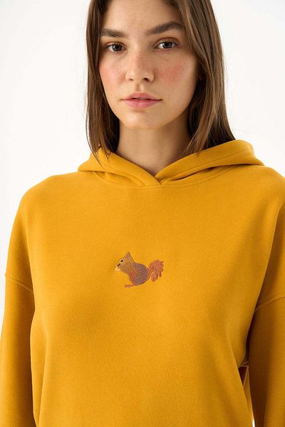WWF Market Squirrel Supersoft Hoodie - Μουστάρδα