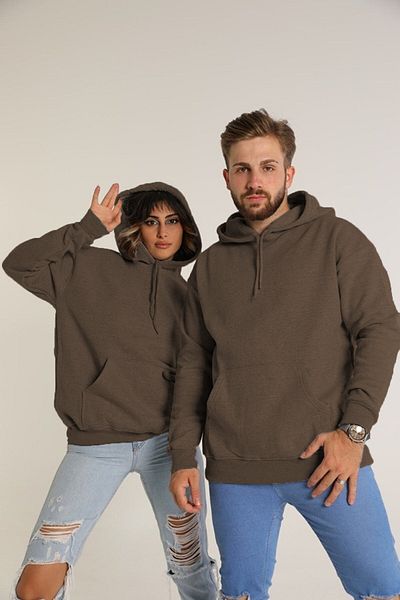S&S Giyim Φούτερ 2 τεμαχίων Unisex Lover Combination Couple Ovarsize με κουκούλα με τρεις κλωστές