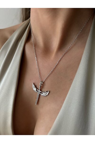 İNN JEWELLERY قلادة فولاذية مضادة للتشويه ومضادة للحساسية مع شكل سيف (ضمان ال...