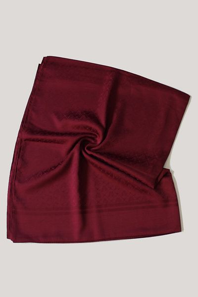 QUM İPEK Ιταλικό Σάλι Jacquard V με σχέδιο - Cherry