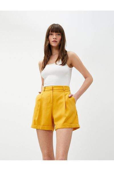 Koton Plissee-Shorts in Seidenoptik