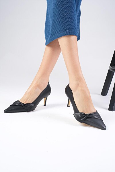 Mio Gusto Orlanda Black Color Women's Heeled Shoes