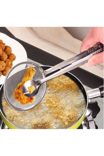 YDGR Shopping Mall Multi-Purpose Stainless Metal Boiling and Frying Tongs with Strainer Bb81Yt1178 Snnshp 10585