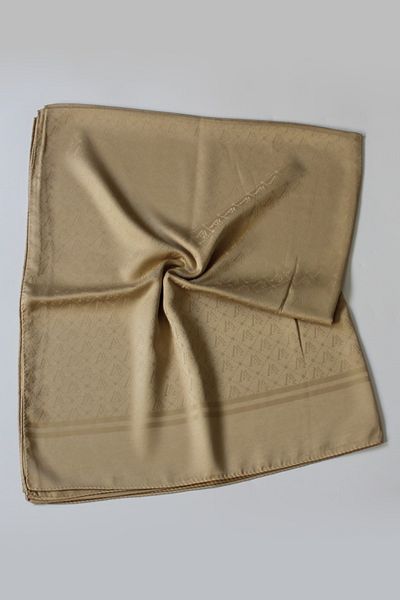 QUM İPEK Ιταλικό Σάλι Jacquard V με σχέδιο - Sand Beige