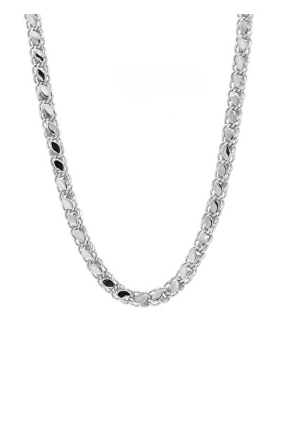 Own Jewelry Pullu Buğday Zincir Kolye 40+5 Cm 925 Ayar Gümüş Rodyum Kaplama