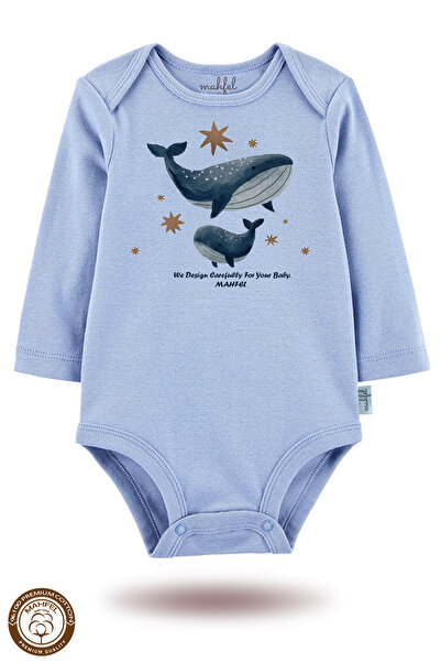 MAHFEL 2-Piece 100% Cotton Organic Printed Snap Fastener Baby Bodysuit