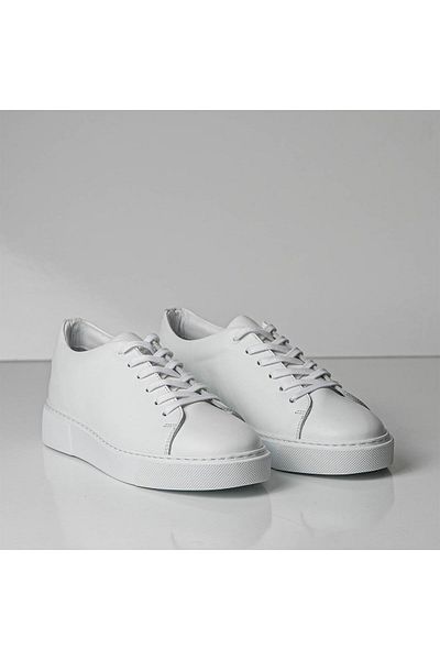 TETRİ Marcellus Model Genuine Leather Men's White Casual Shoes