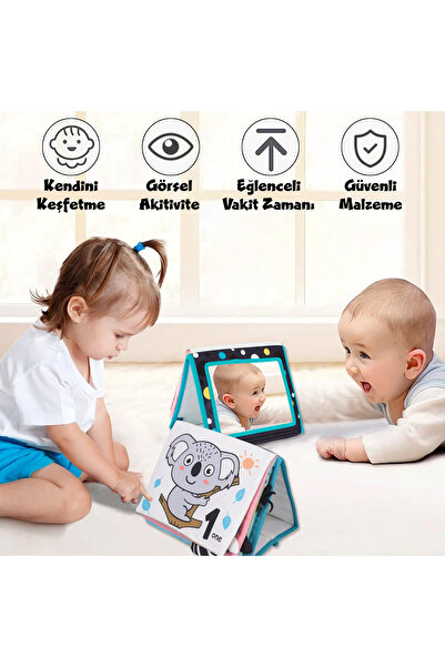 Circle Toys Koala Tummy Time Activity Book - Rustling Soft Cloth