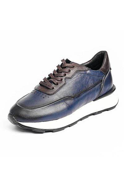 TETRİ Rozak Model Genuine Leather Handmade Men's Laci Sneakers Shoes