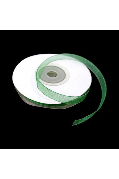 hobimon 6 mm Organza Ribbon - Emerald 25 Mt.