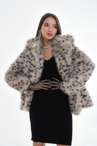 NAVY Desenli leopar ceket