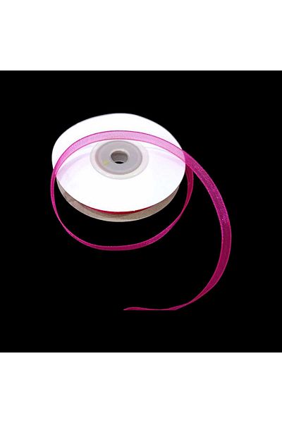 hobimon 6 mm Organza Ribbon - Fuchsia 25 Mt.