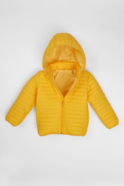 zepkids Hooded Long Sleeve Yellow Color Coat