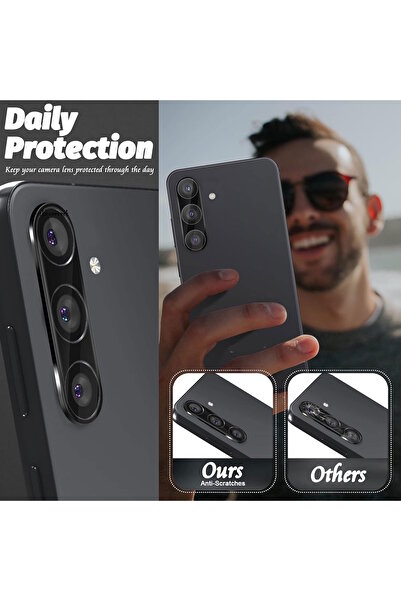 m.tk moveteck Samsung Galaxy S24 Fe Compatible Camera Protection Lens Protector Tempered Glass + 9H Screen Protector Glass Set