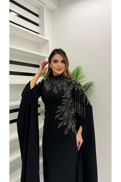 White Corner 2958 ÖZEL TASARIM ELBİSE EL İŞÇİLİĞİ