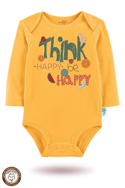 MAHFEL 2-Piece 100% Cotton Organic Printed Snap Fastener Baby Bodysuit