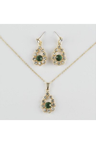 Bijuteri Net Jewelled Set Necklace