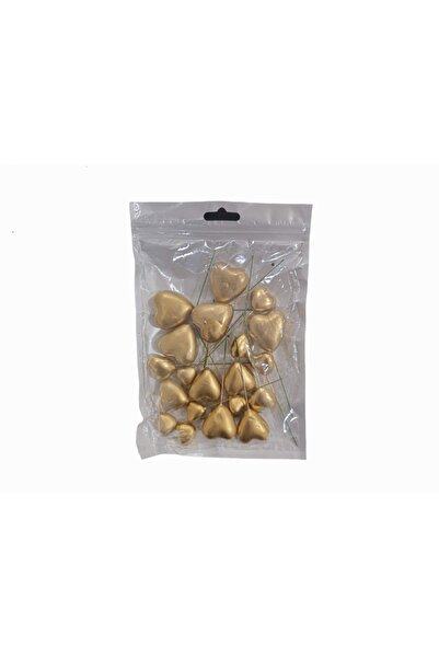 fotopasta Pasta Üstü Strafor Kalp Süs Altın