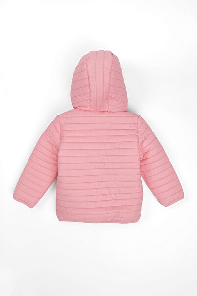 zepkids Hooded Long Sleeve Pink Color Coat