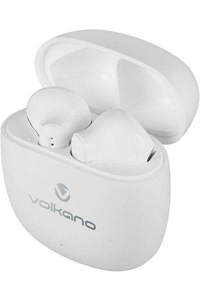 Volkano سماعات أذن TWS من سلسلة Sleek باللون الأبيض VK-1153-WT