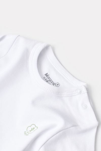 Biorganic White Long Sleeve Organic Baby Bodysuit