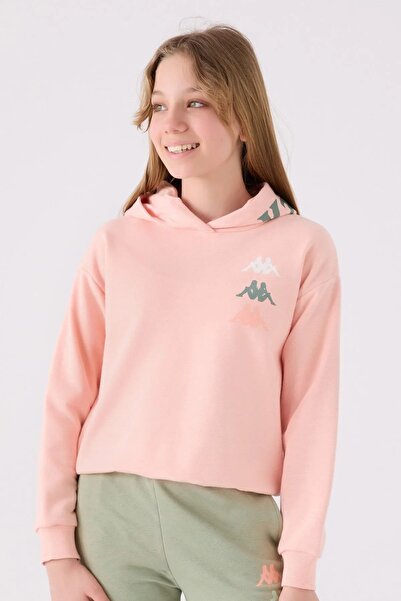 Kappa Hooded 100% Cotton Girl's Long Sleeve Sweatshirt