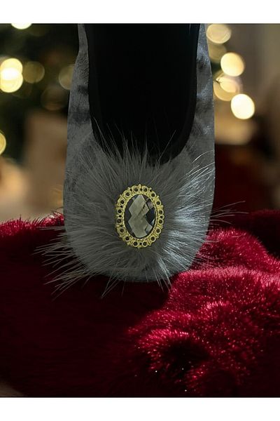 özmel home dekor Special Stone Velvet Coated Home Dowry Daily Runny Slippers Booties