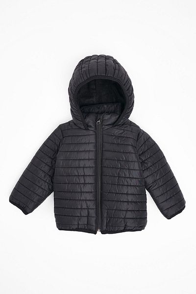 zepkids Long Sleeve Hooded Black Color Coat