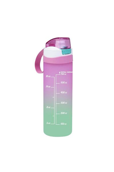 Herevin 0.75 Lt Double Color Painted Size Printed Flask-pink