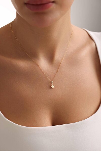 Bayar Gold 14 Ayar Altın Yıldız Kolye