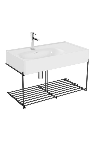 VitrA Equal 64084 Lavabo Ünitesi, 80 cm, Raflı, Beyaz