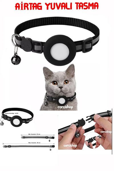 corcishop Airtag Compatible Cat and Dog Collar Locked Safety Apparatus