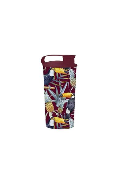 Herevin Patterned Coffee Glass - Parrot 470 Cc Parrot Patterned Coffee Glass
