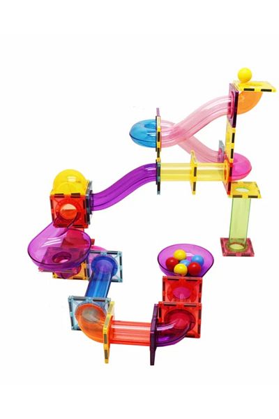Doğan Oyuncak Dünyası Original Magnescape Magnetic Tiles 106 Pieces - Magnetic Magnetic Magnet - Lego Magnescape with Magnet
