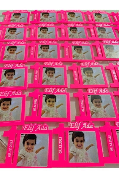 ELF REKLAM 1 Yaş Pembe Resimli Magnet 10 adet