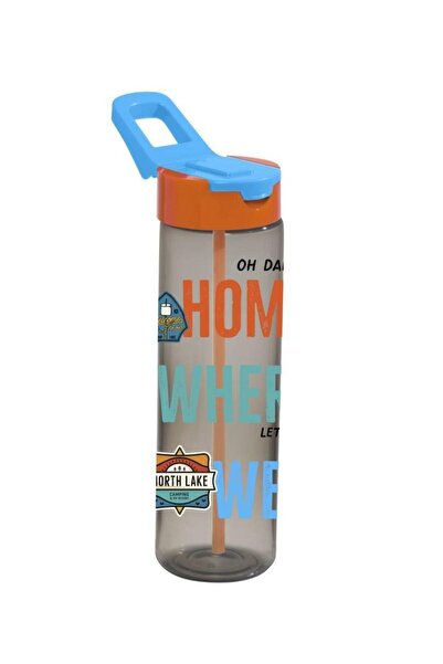 Herevin قارورة سعة 0.73 لتر مع قش-منقوشة-منزل