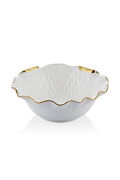 LAMEDORE CURVE BEYAZ GOLD SALATA KASESI 27X27X10,5 CM
