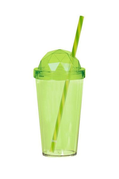 Herevin 660 Cc Diamond Lid Glass with Straw