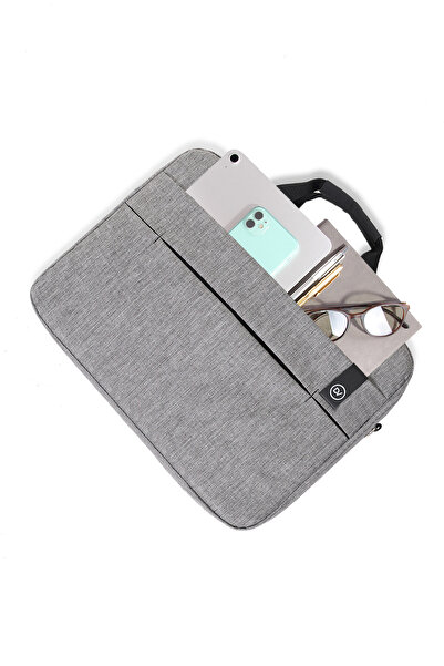 D'VERS Сумка сірого кольору унісекс для рук, плечей, комп'ютера, ноутбука, ноутбука