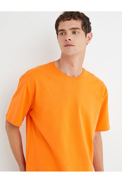Koton Orangefarbenes Herren-T-Shirt