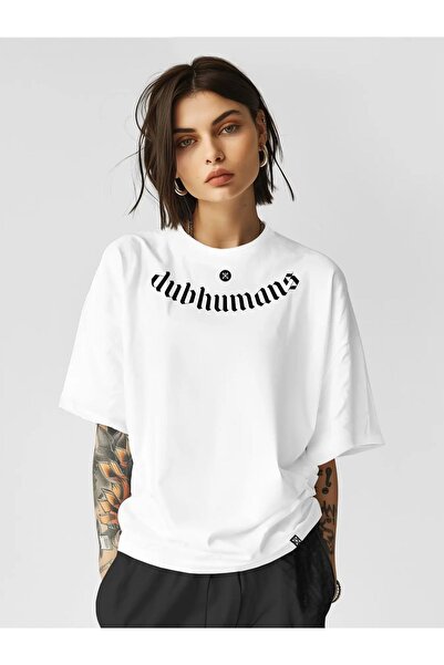 CC STORE DUBHUMANS YAZILI SADE BUMBAC 100% | Tricou oversize Unisex