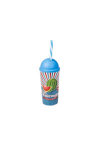 Herevin 470 Cc Watermelon Patterned Glass with Straw - Pp