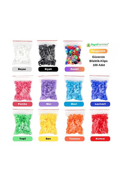 RoyalFarmVet 8mm Pigeon Foot Clip - 100 Pairs (200 Pcs)