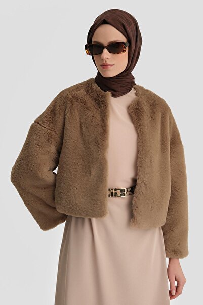 Armine Kolsuz Basic Elbise 24kh9926 Bej