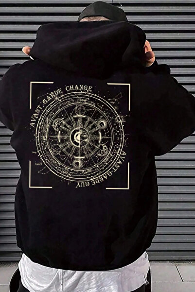 Wish BF Erkek Avant Sırt Baskılı Oversize Kapşonlu Sweatshirt