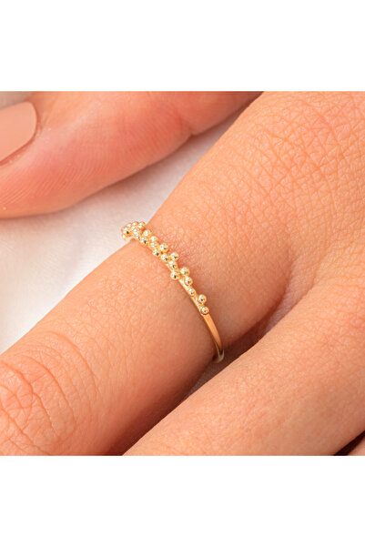 FasekGold Gümüş Yüzük - Kadın Sarmaşık Minimal 925 Ayar Gümüş Yüzük-Minimal Tasarım Tomurcuk Gümüş Yüzük