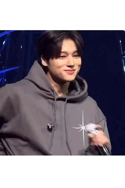 Touz Moda Φούτερ με κουκούλα Kpop Ateez Anthracite